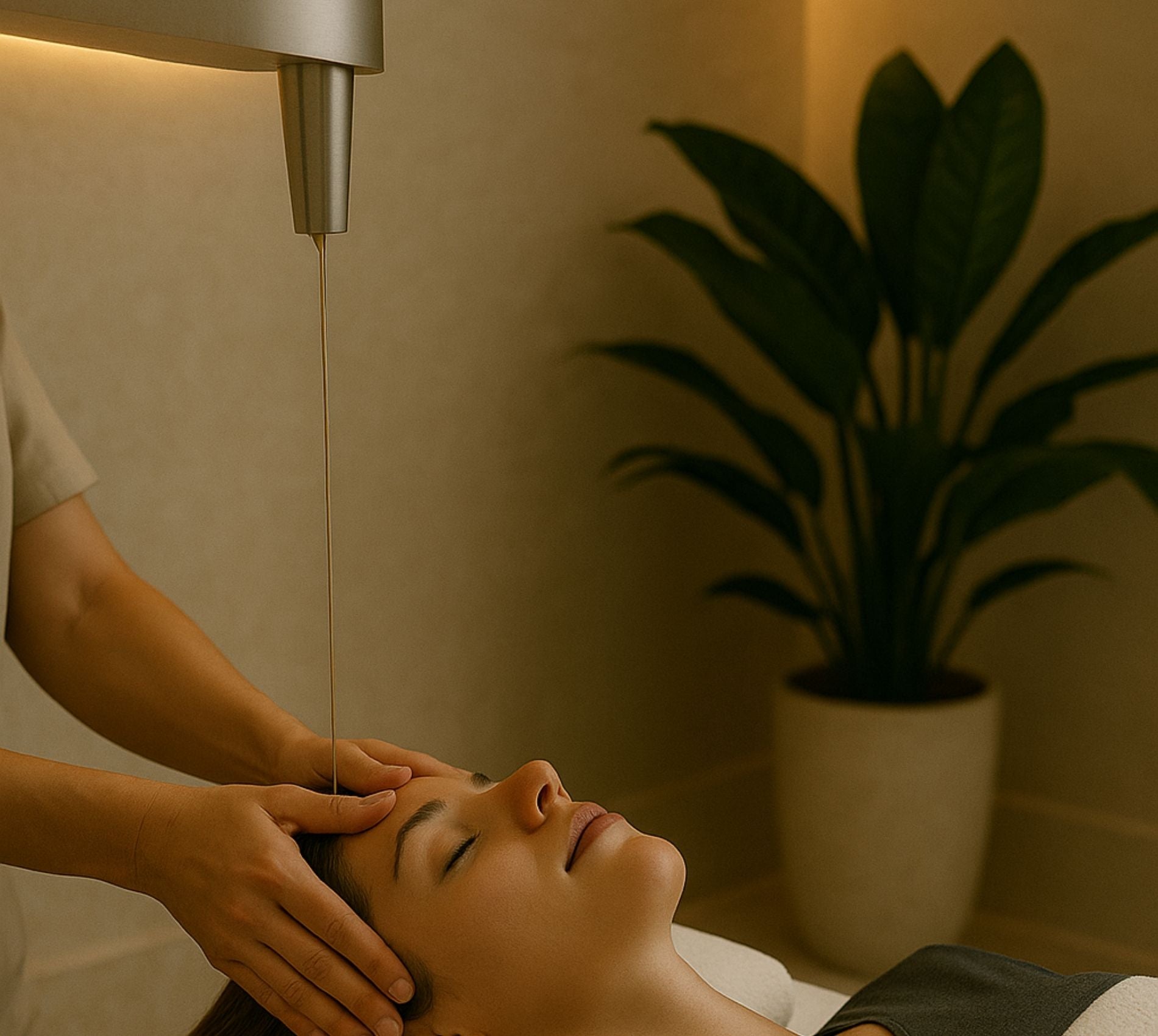 Ayurvedic Shiro Abhyanga on a Shirodhara Table